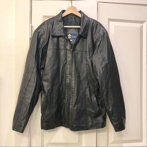 Men’s motto leather jacket - genuine leather
